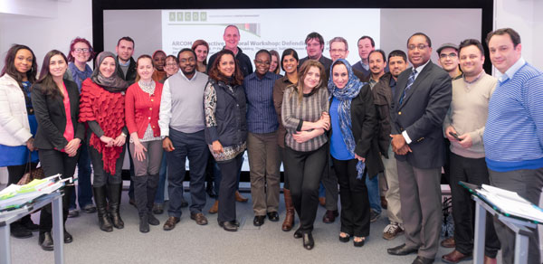 Participants of the Interactive Doctoral Workshop: Defending your PhD held at the University of Salford, 2014